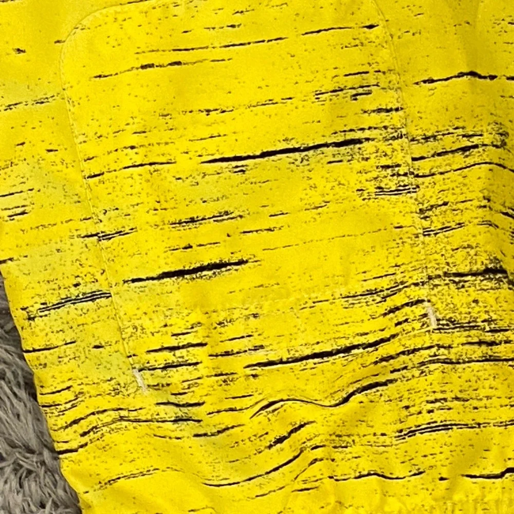 BROOKLYN CLOTH Men's Yellow Streaky Volley Swim Trunks Size‎ Small